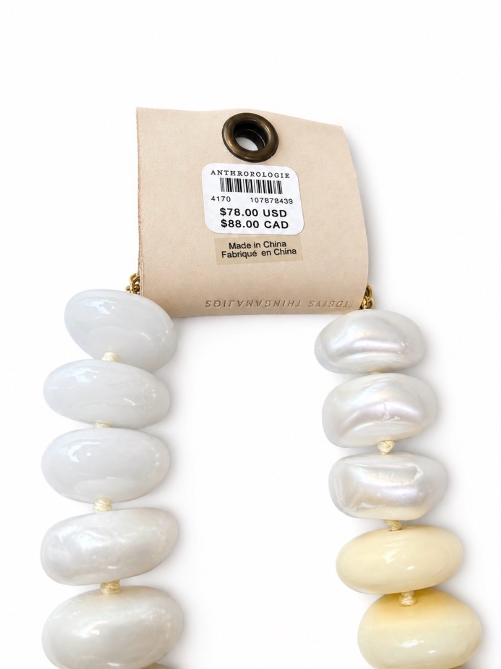 Anthropologie Bowie Necklace, Large Beads - Picture 3 of 3